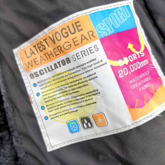 Moerdeng Men's Windbreaker Jacket Black Large Long Sleeve Waterproof Breathable - Picture 10 of 14